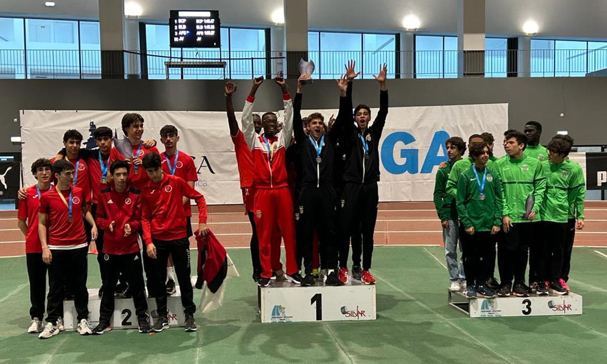 Campeões Nacionais masculinos de pista coberta sub-18