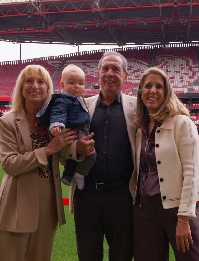 Humberto Coelho em família no Estádio da Luz