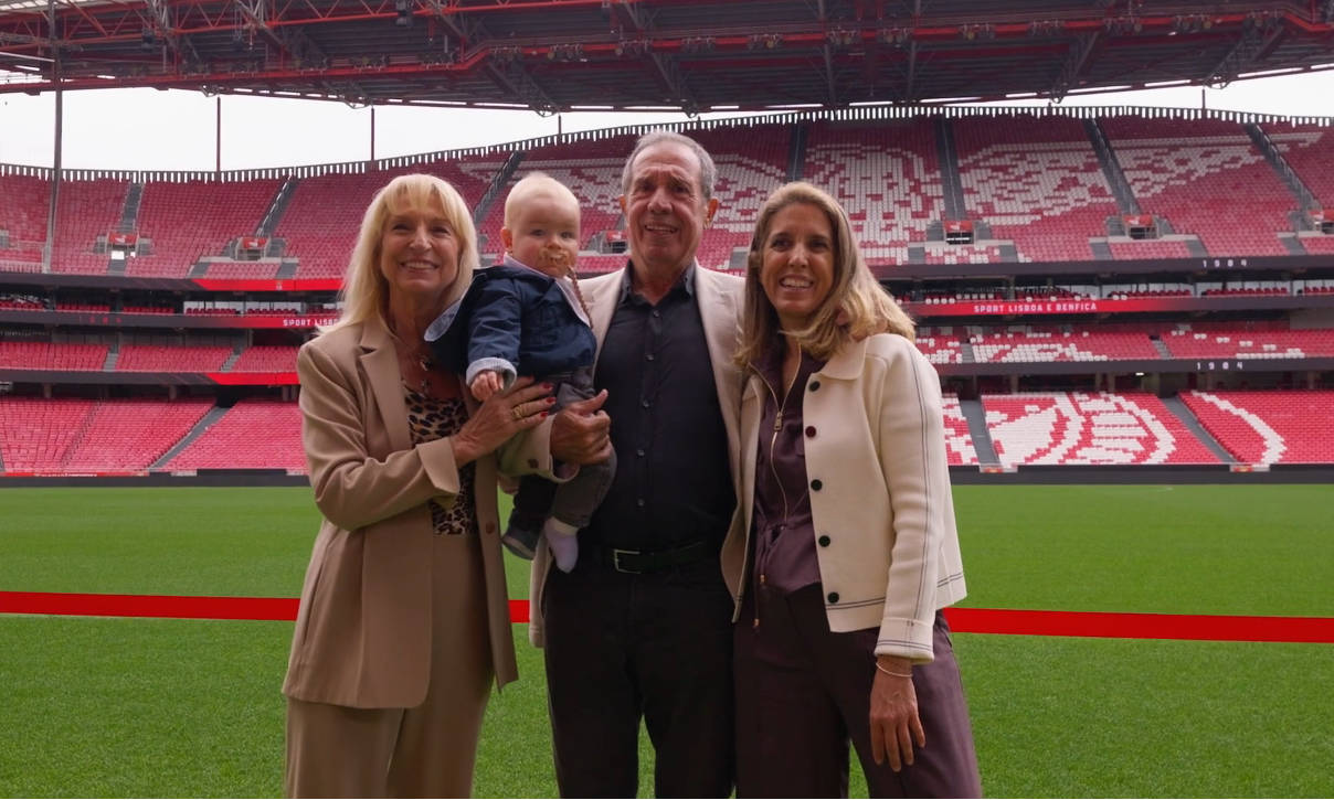 Humberto Coelho em família no Estádio da Luz