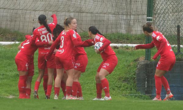 Célébrations des joueuses de Benfica
