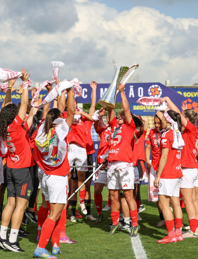 Equipa feminina do Benfica festejou o pentacampeonato no passado dia 12 de abril