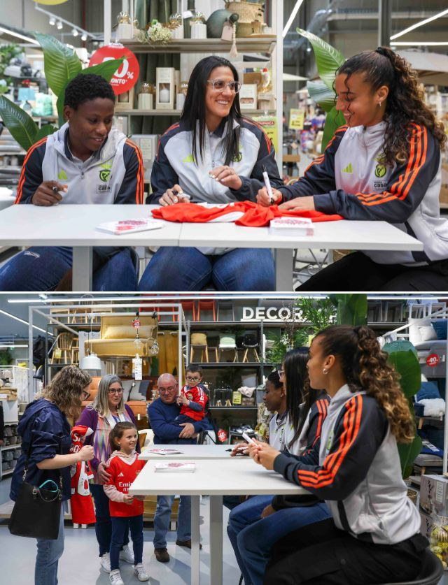 Christy Ucheibe, Cristina Prieto and Andreia Norton at the autograph session