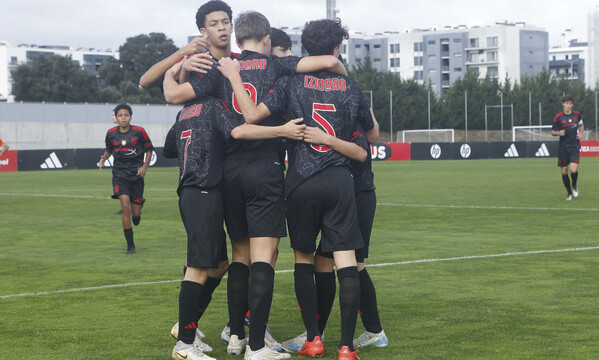 Festejo dos jogadores do Benfica