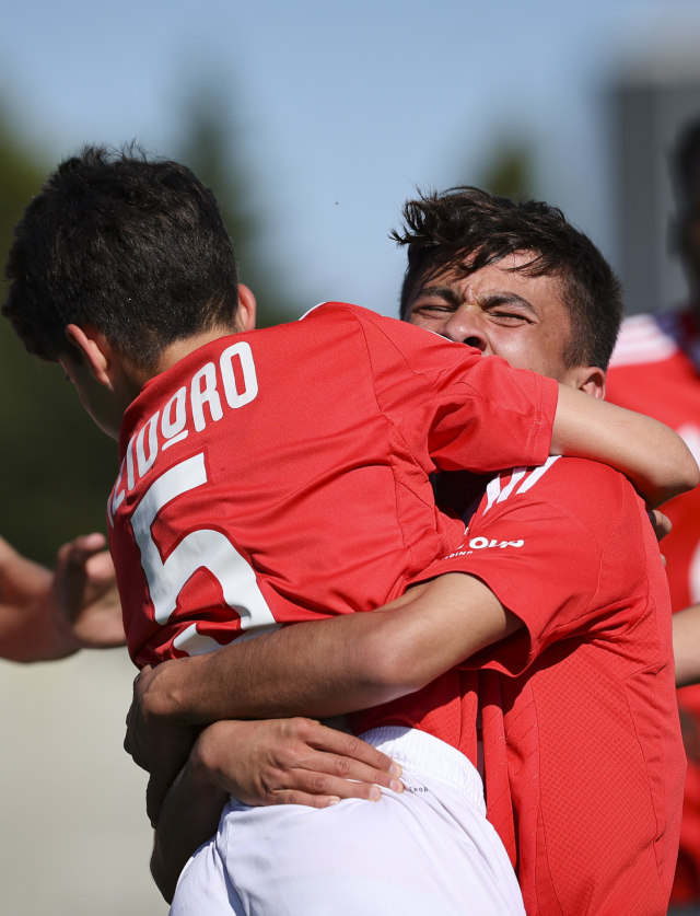 Festejo dos jogadores do Benfica