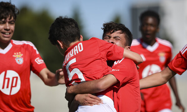 Festejo dos jogadores do Benfica