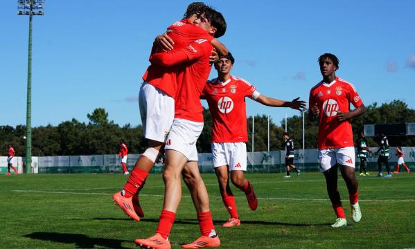 Festejo dos jogadores do Benfica