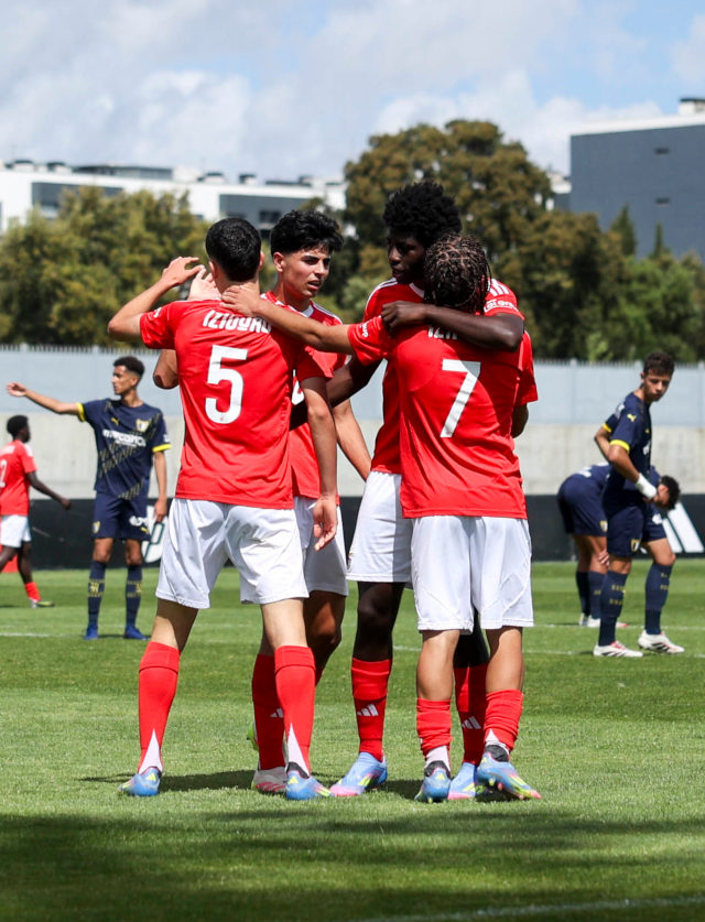 Festejo dos jogadores do Benfica