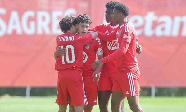 Festejo dos jogadores do Benfica