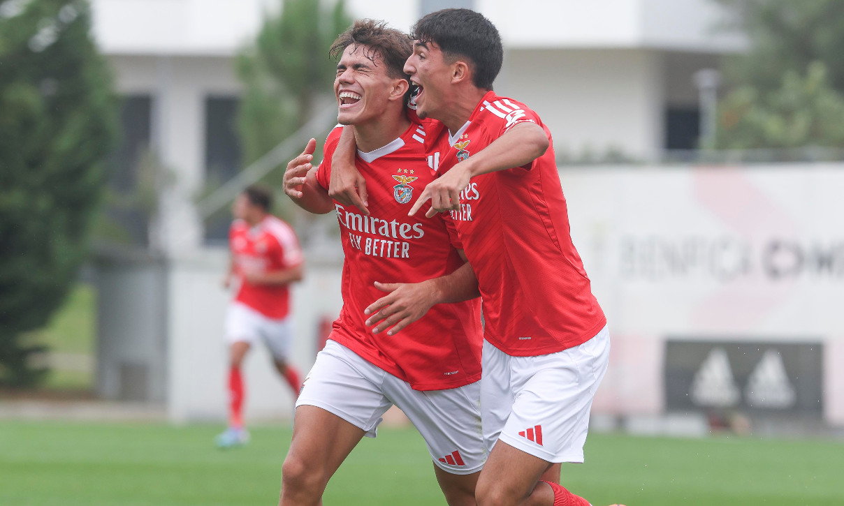 Golo: festejo da equipa Sub-23 do Benfica