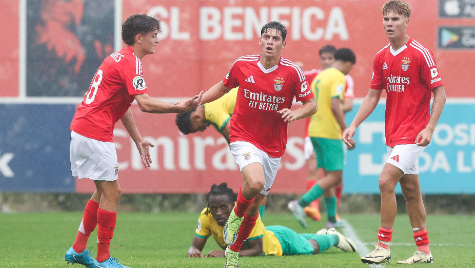 Golo: festejo da equipa Sub-23 do Benfica