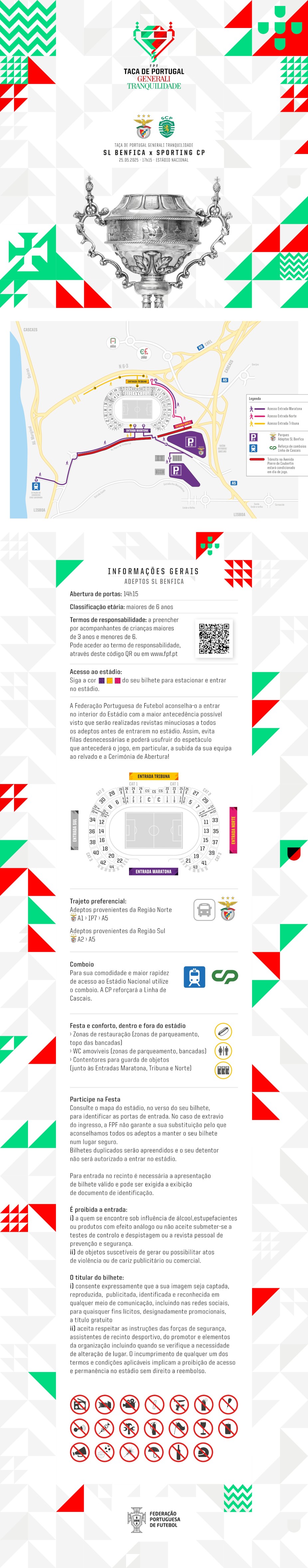 Informações aos adeptos do Benfica