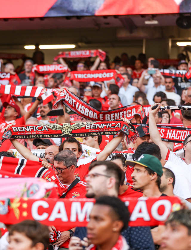 Adeptos do Benfica no Est&#225;dio da Luz