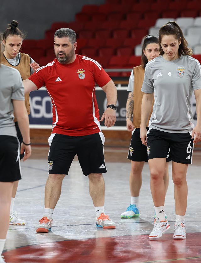 Alex Pinto e In&#234;s Fernandes durante uma sess&#227;o de treino