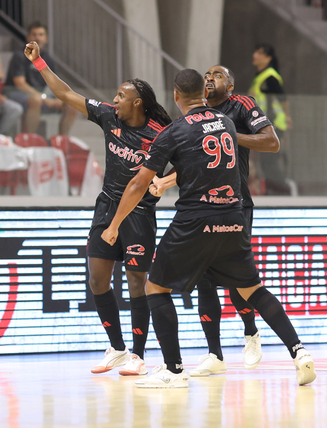 Festejo dos jogadores do Benfica
