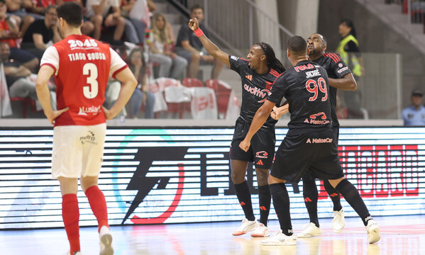 Festejo dos jogadores do Benfica