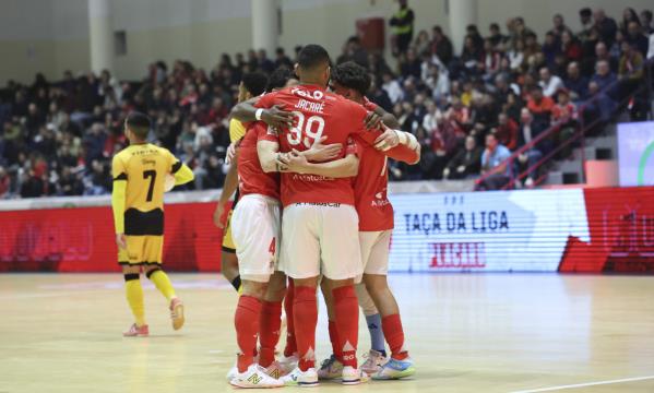 Festejo dos jogadores do Benfica