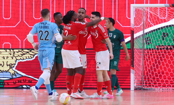 Festejo dos jogadores do Benfica
