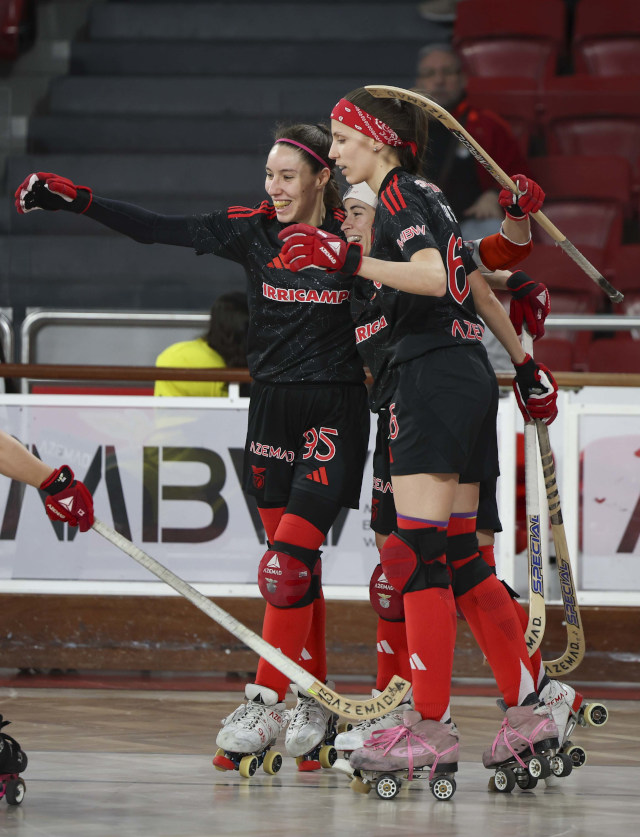 Festejos das jogadoras do Benfica