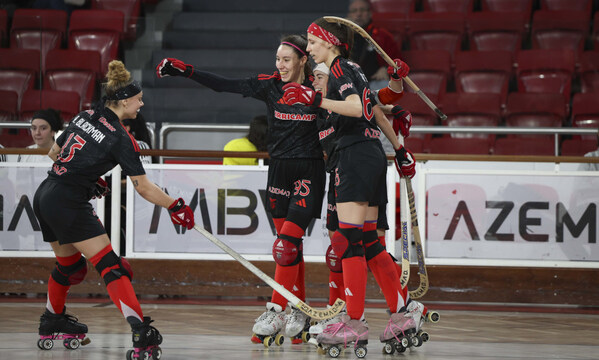 Festejos das jogadoras do Benfica