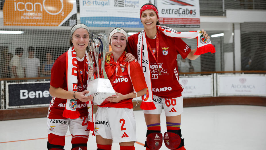 Dodecacampeã nacional: equipa feminina de hóquei em patins do Benfica