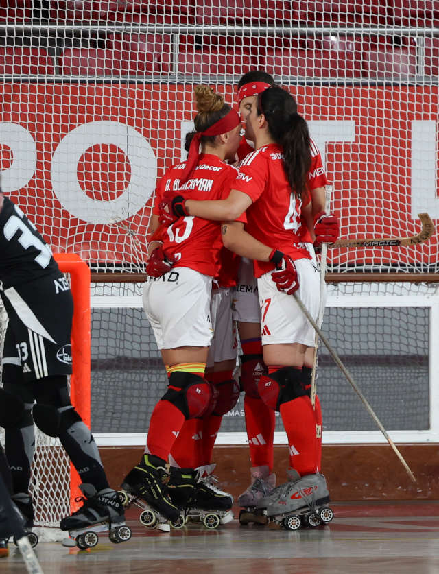 Festejo da equipa do Benfica