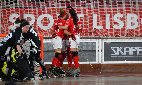 Festejo da equipa do Benfica