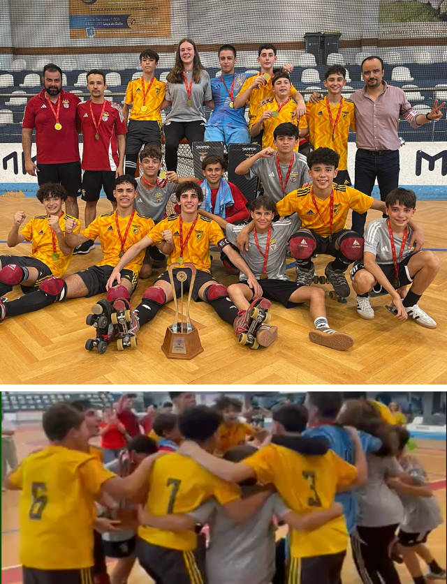 Equipa Sub-15 do Benfica celebra a conquista