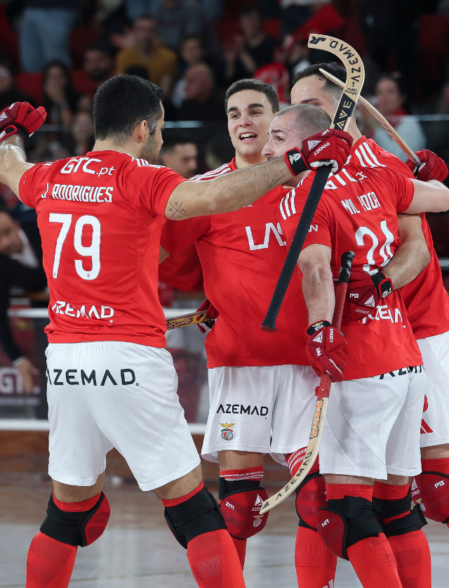 Celebra&#231;&#245;es de um dos seis golos apontados pelo Benfica