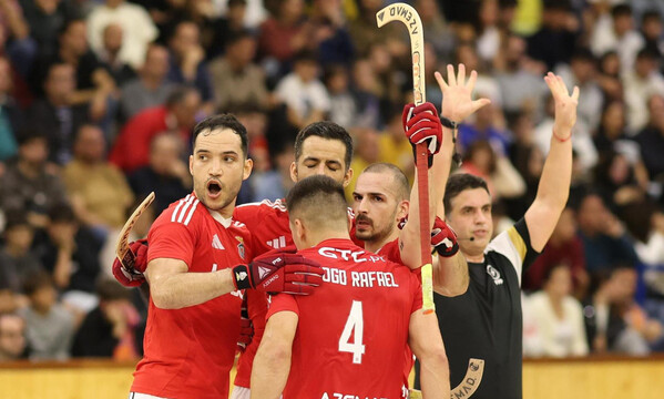 Festejo dos jogadores do Benfica