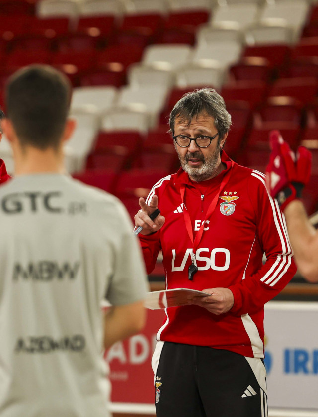 Edu Castro durante o treino