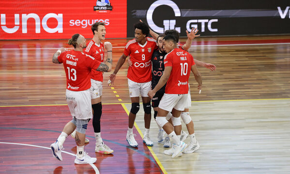 Festejos dos jogadores do Benfica