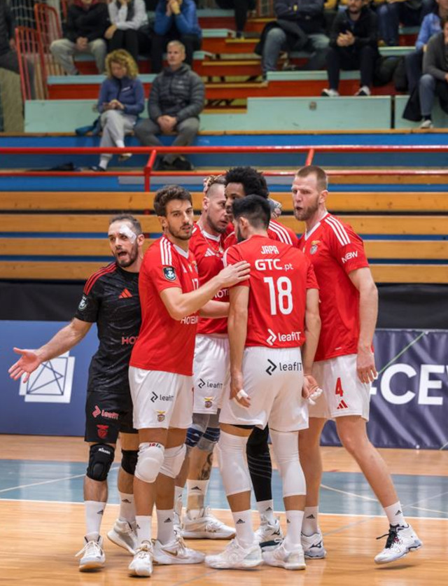 C&#233;l&#233;brations des joueurs de Benfica