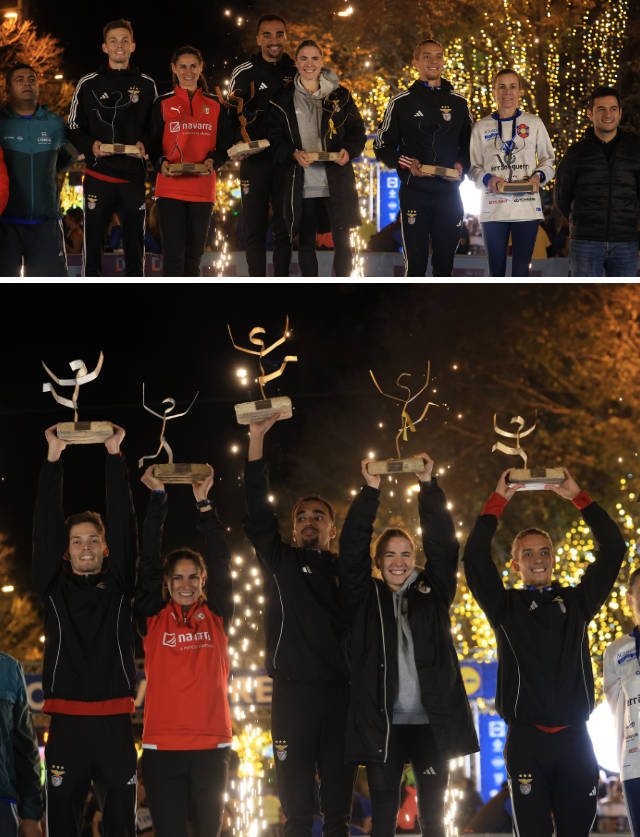 Pódio da 17.ª edição da Corrida São Silvestre de Lisboa