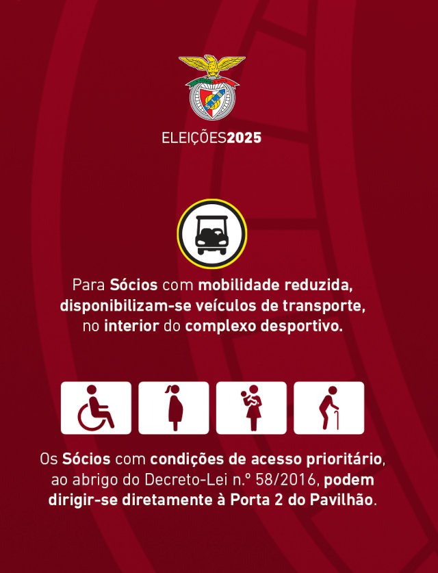 Sec&#231;&#245;es de voto no Complexo Desportivo do Est&#225;dio da Luz