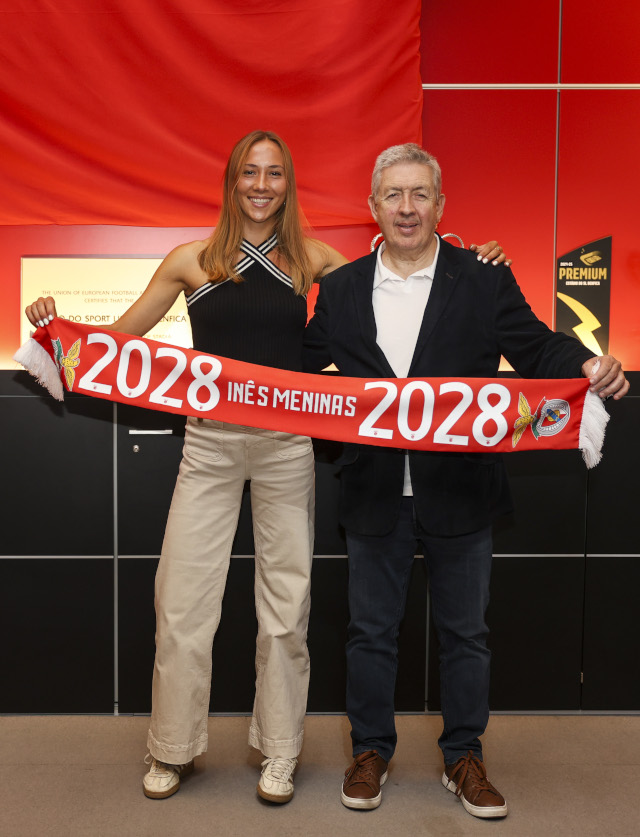 In&#234;s Meninas com o vice-presidente Fernando Tavares