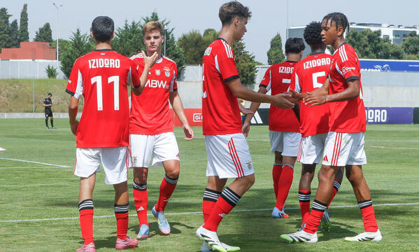 Festejo da equipa do Benfica