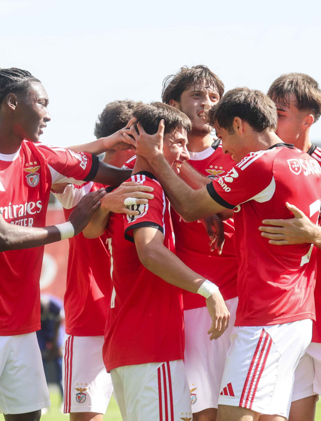 Festejos do 1.&#186; golo do Benfica