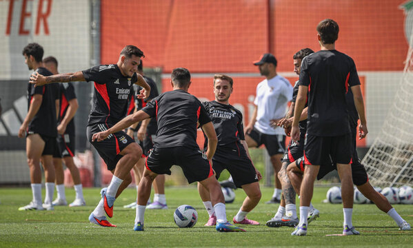 Treino no Benfica Campus