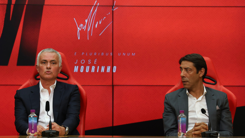 José Mourinho e Presidente Rui Costa