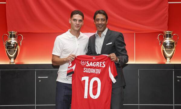 Sudakov com o Presidente Rui Costa