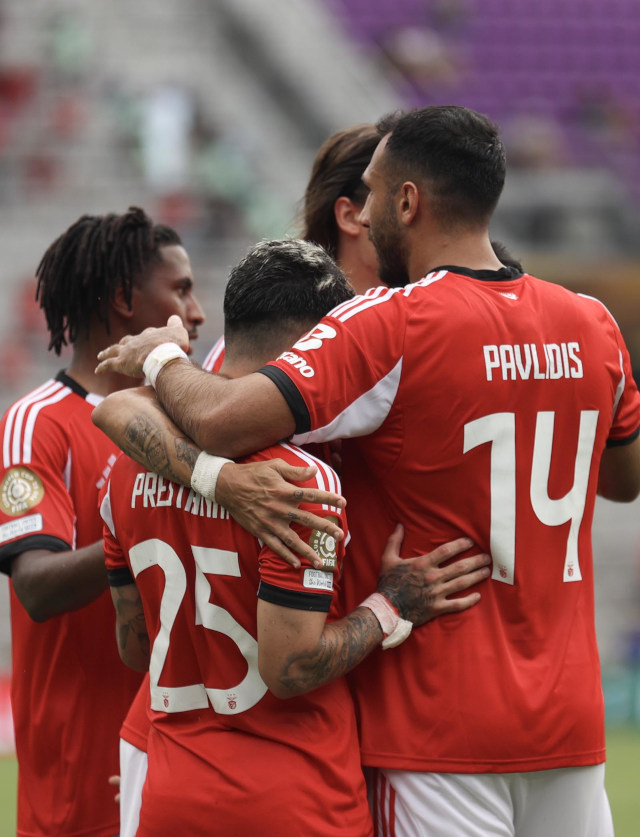 Festejos da equipa do Benfica