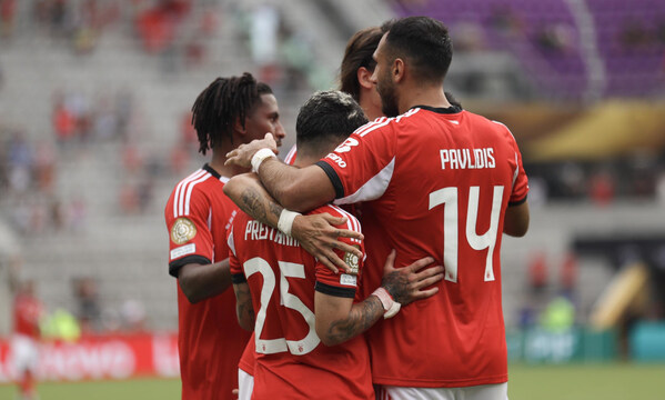 Festejos da equipa do Benfica