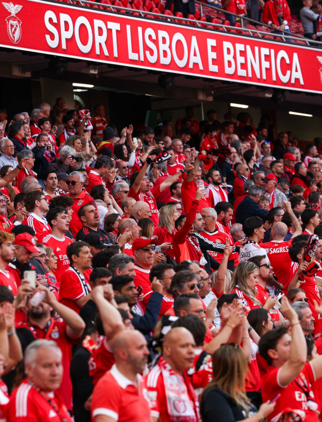 Benfiquistas no Est&#225;dio da Luz