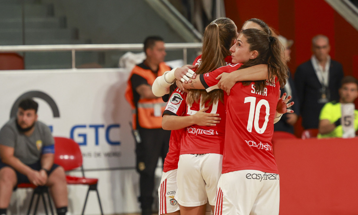 Festejos das jogadoras do Benfica