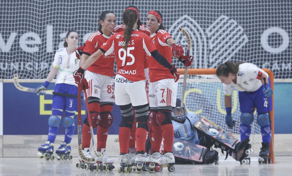 Festejos das jogadoras do Benfica