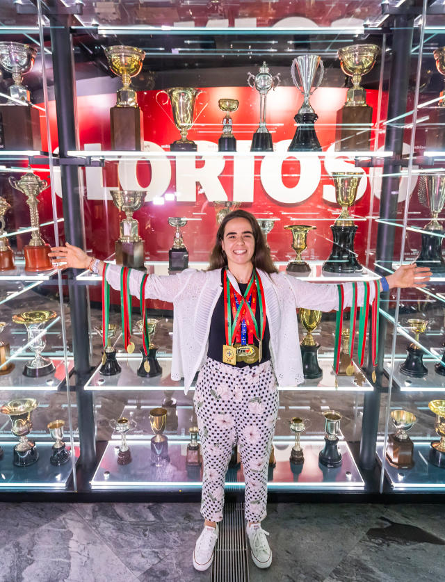 Maria Vieira no Museu Benfica – Cosme Dami&#227;o