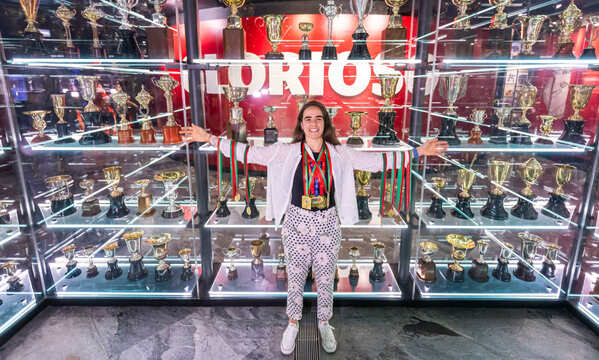 Maria Vieira no Museu Benfica – Cosme Dami&#227;o