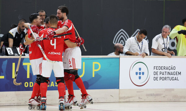 Festejo dos jogadores do Benfica