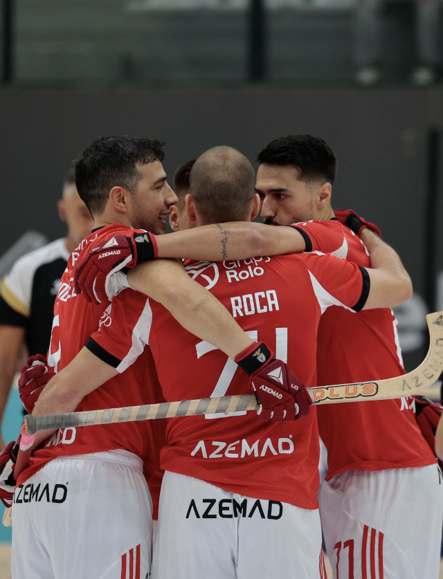Festejos dos jogadores do Benfica