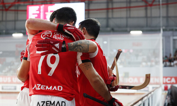 Festejo dos jogadores do Benfica